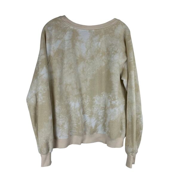 Roxy Tie Dye Sweatshirt Size XL Tan White Casual Athleisure - Picture 2 of 6